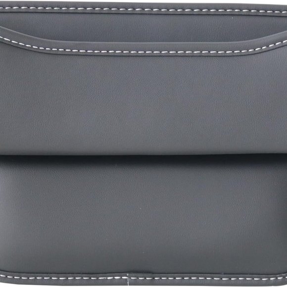 Black Leather Car Seat Gap Fill Organizer, Couch Organize Remote Control Holder - Picture 3 of 7